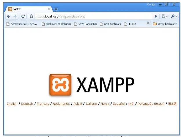 Gambar 1.9. Tampilan XAMPP di Browser  