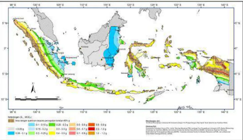 Gambar 2.4  Peta Zona Gempa Indonesia (S 1 ) 