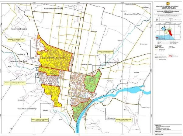 Gambar 1. Peta Sebaran Kawasan Kumuh di Kota Gorontalo 