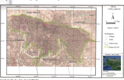 Gambar 1  Peta Citra Hutan Pendidikan Gunung Walat 