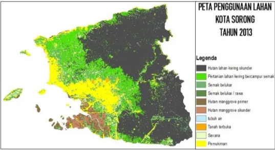 Gambar 2. Peta penggunaan lahan tahun 2013 