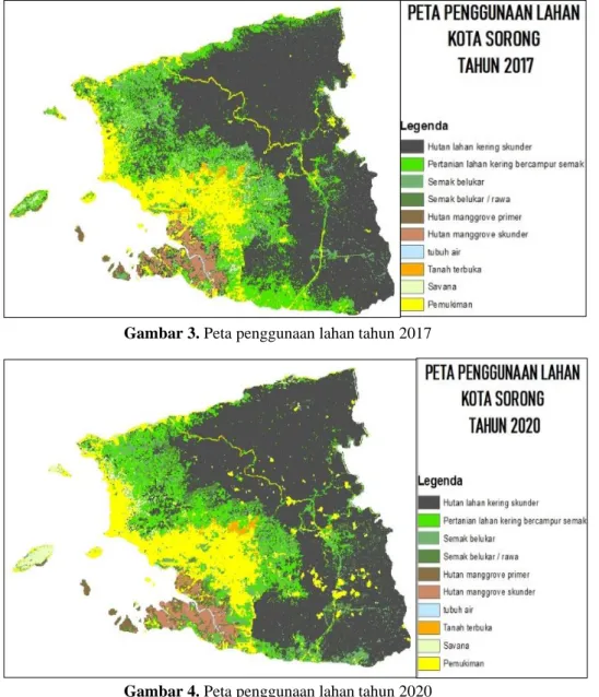 Gambar 3. Peta penggunaan lahan tahun 2017 