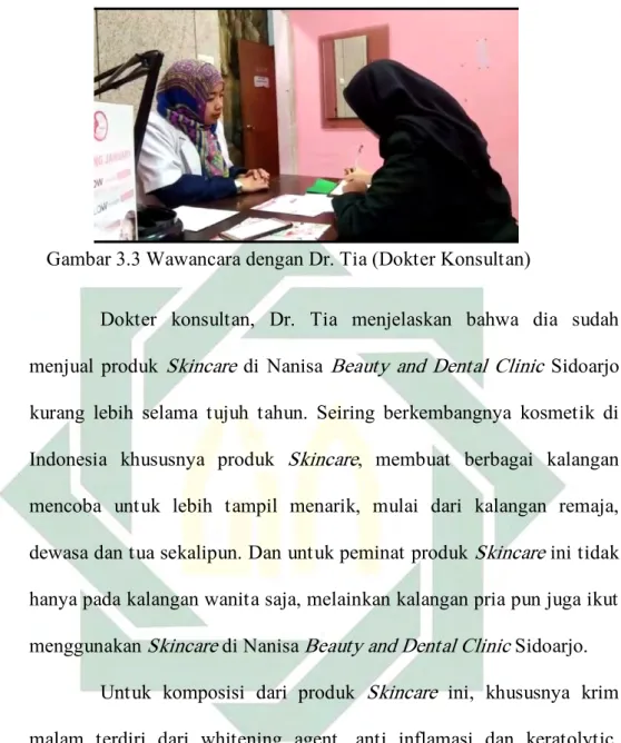 Gambar 3.3 Wawancara dengan Dr. Tia (Dokter Konsultan) 