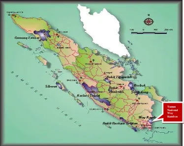Gambar 3. Lokasi Taman Nasional Way Kambas di Sumatera 