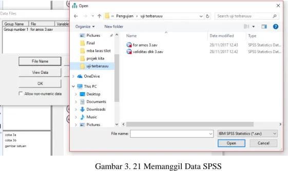 Gambar 3. 21 Memanggil Data SPSS 