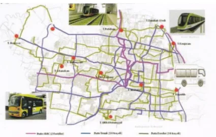 Gambar 1.4 Integrasi Rute Angkutan Kota dengan AMC