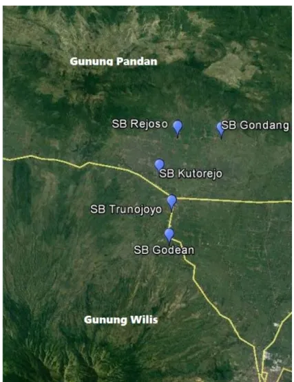 Tabel 1. Lokasi Pengambilan Sampel Air Tanah PDAM Kabupaten Nganjuk 