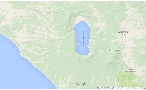 Gambar 1. Lokasi Danau Maninjau pada Google Map