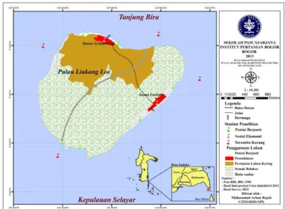 Gambar 1. Peta lokasi penelitian: Pulau Liukang Loe 