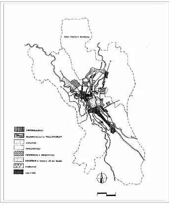 Gambar 8.  Rencana Umum Tata Ruang Kotamadya Bogor, 1995 