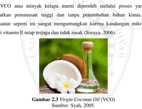 Gambar 2.3 Virgin Coconut Oil (VCO)  Sumber: Syah, 2005. 