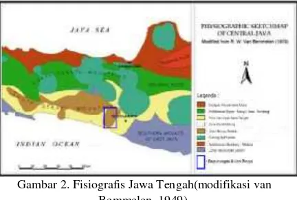 Gambar 2. Fisiografis Jawa Tengah(mh(modifikasi van