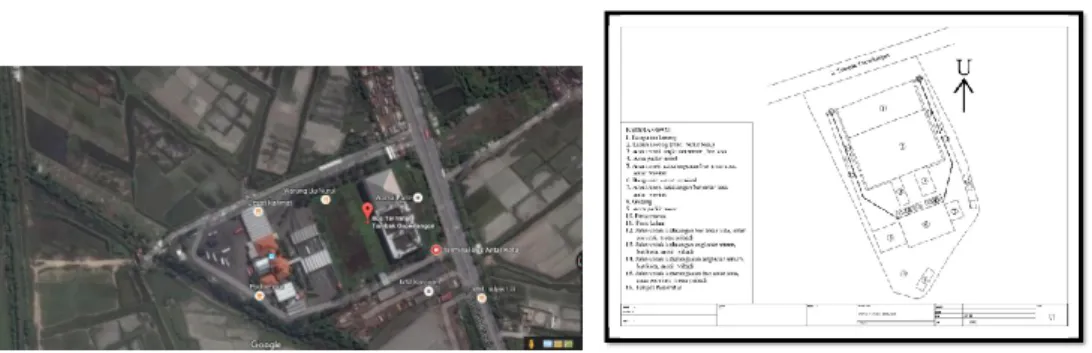 Gambar 2. a) Peta Lokasi Terminal T. Osowilangon, b) Siteplan Terminal T. Osowilangon 