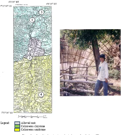 Figure 2. a. Sampling location in geological map of studied area [7] 