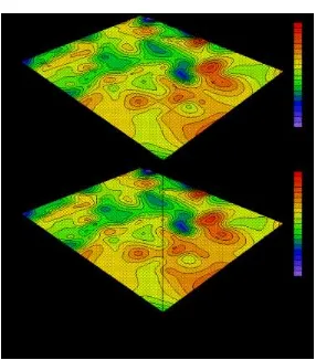 Gambar 4. (c)  Peta anomali medan magnet downward continuation pada z = 300 meter   