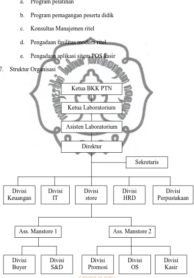 Gambar I.1 Struktur Organisasi Mini Market Tania 