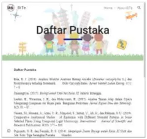 Gambar 4. 13 Tampilan Menu About BiTe  
