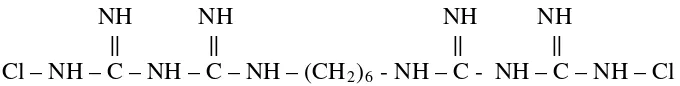 Gambar 1. Struktur kimiawi formula klorheksidin.7,21 