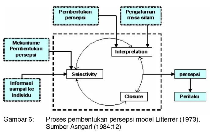 Gambar 6:  Proses pembentukan persepsi model Litterrer (1973).  