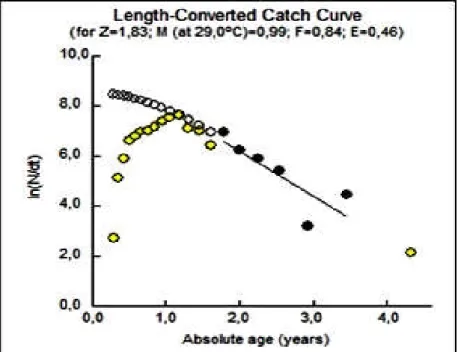 Figure 4. Growth formula of scalloped spiny lobster in Simeulue waters, 2015.
