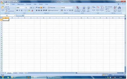 Gambar 5.2 Tampilan Lembar Kerja Microsoft Office Excel 2007 