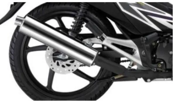 Gambar 3. 1 Model Knalpot Supra X 125 D 2009 
