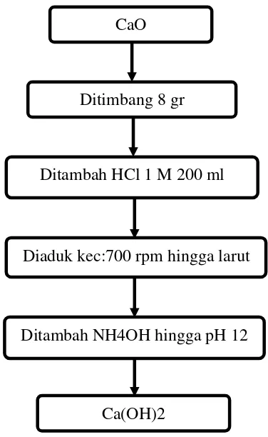 Gambar 3.3 Diagram Alir Pembuatan Ca(OH)2 