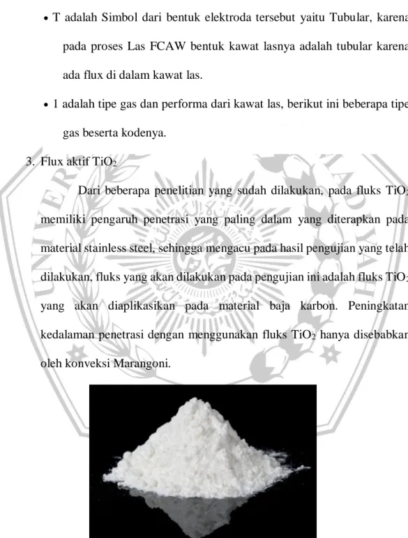 Gambar 3.1 Fluks Aktif TiO 2 