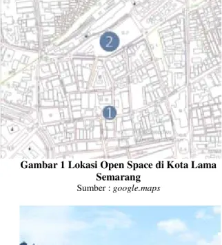 Gambar 1 Lokasi Open Space di Kota Lama  Semarang 