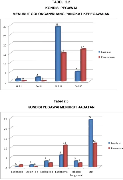 TABEL  2.2 KONDISI PEGAWAI 