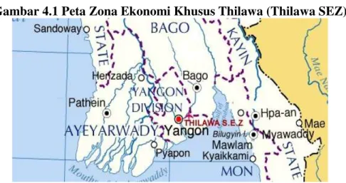 Gambar 4.1 Peta Zona Ekonomi Khusus Thilawa (Thilawa SEZ) 