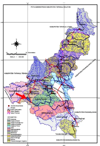 Gambar 3.2 Peta Kabupaten Tapanuli Selatan 
