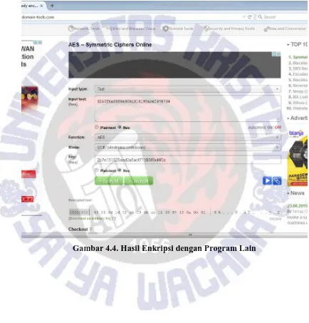 Gambar 4.4. Hasil Enkripsi dengan Program Lain 