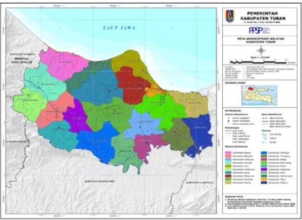 Gambar 2.1 Kabupaten Tuban  (Sumber: Situs Resmi  Kabupaten Tuban, 2016) 