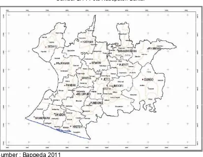 Gambar 2.1 : Peta Kabupaten Bantul 