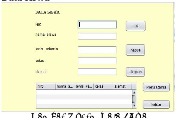 Gambar 5 Form Data Siswa  Implementasi  