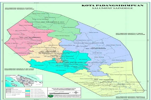 Gambar 4.1 Peta Kota Padangsidimpuan 
