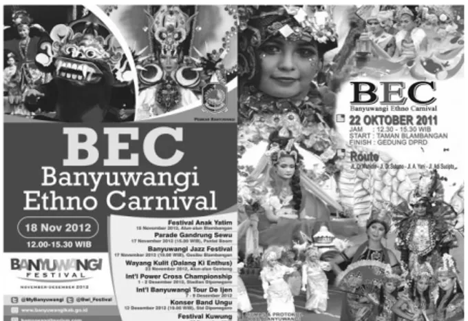 Foto  1:  Poster  BEC  (1,  2)  Sumber  Dinas  Pariwisata  Banyuwangi 