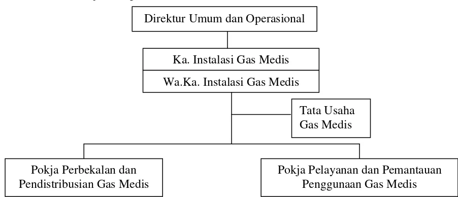 Gambar 3.3 Struktur Organisasi Instalasi Gas Medis RSUP. H. Adam Malik  Medan 