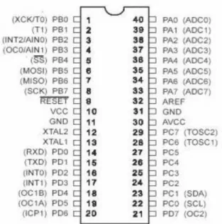 Gambar 2.5 Susunan Dari Pin IC ATmega 8535  
