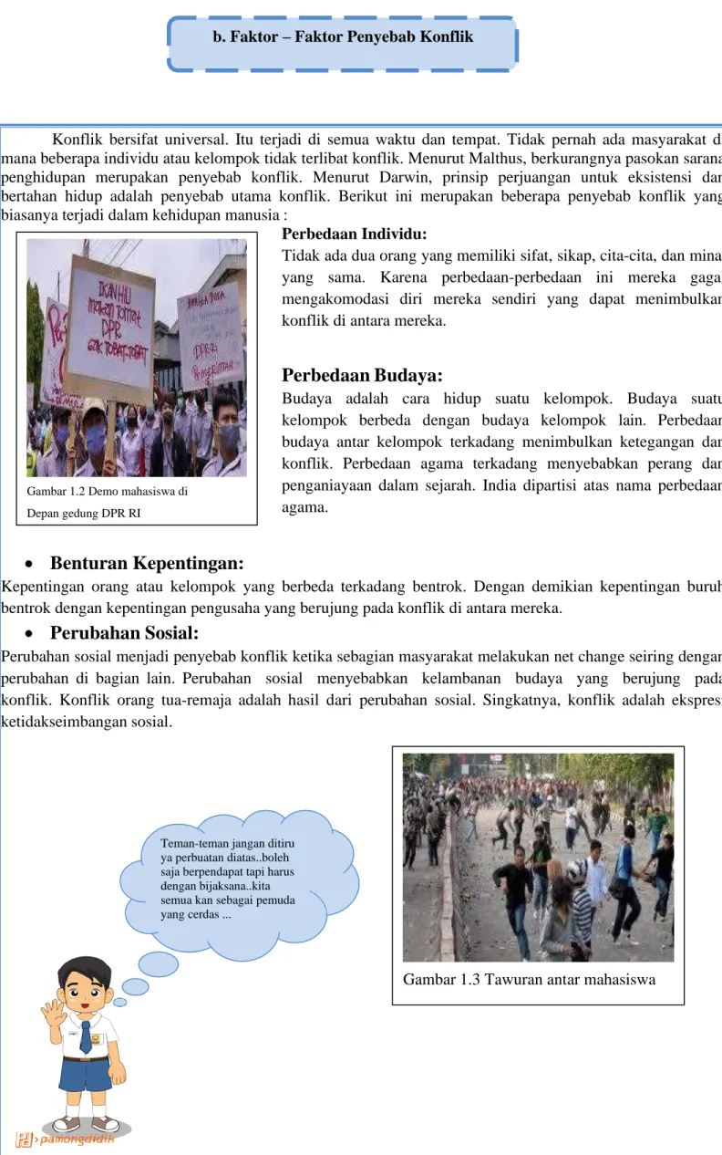 Gambar 1.3 Tawuran antar mahasiswa 