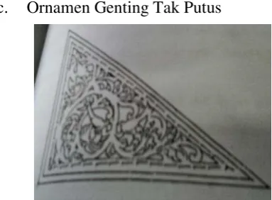Gambar 2.9. Ornamen Genting Tak Putus 