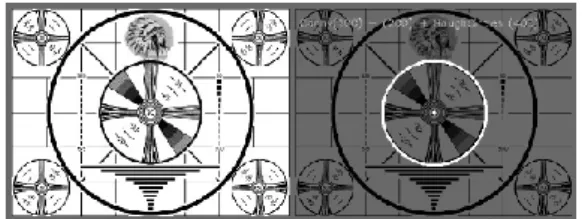Gambar 4 Citra asli (kiri) dan citra hasil Transformasi Hough Circles (kanan) [9] 