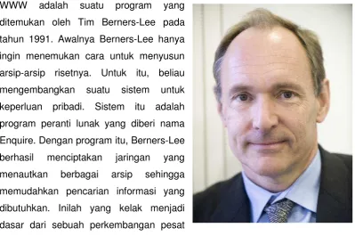 Gambar. Tim Berners-Lee (Sumber : http://www.hdwallpapersinn.com) 