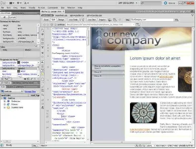 Gambar. Tampilan aplikasi Adobe Dreamweaver CS6 (sumber : http://imagenes.es.sftcdn.net) 