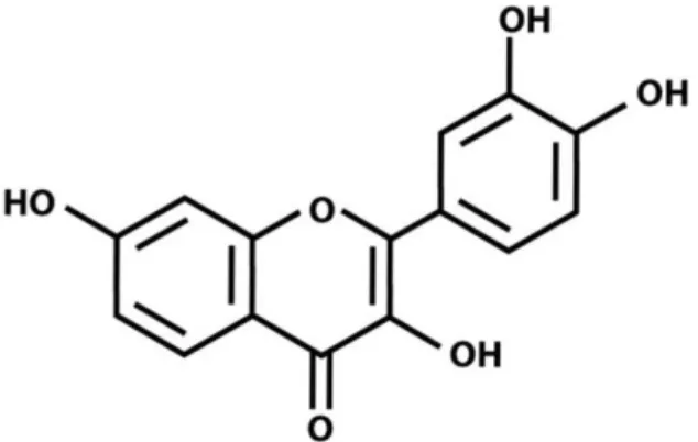 Gambar 2.3 Struktur Kimia Flavonoid  (Sumber : Wikipedia) 