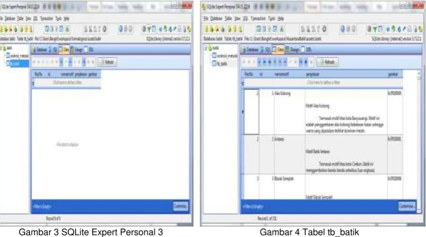 Gambar 3 SQLite Expert Personal 3 