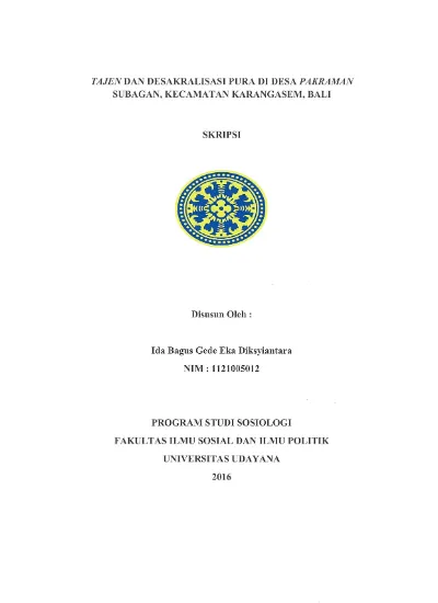 Geertz (1980) Yang Dimuat Dalam Bukunya Yang Berjudul “Negara The ...