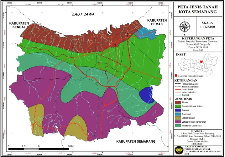 Gambar 4.3 Peta Jenis Tanah Kota Semarang 