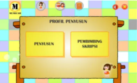 Gambar 4  Scene Tampilan Profil Penyusun 